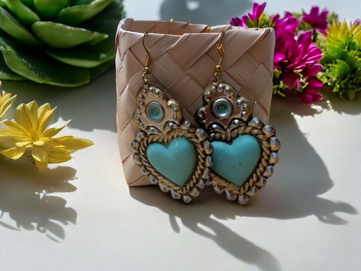 Tin Heart Earrings