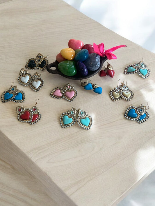 Tin Heart Earrings